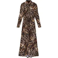 AllSaints Mina Dress Pardus Honey Brown Taglia: 4 | Maxi abiti Outlet | Donna | Marrone