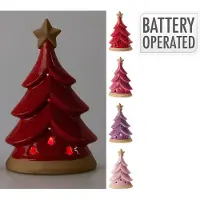 Home & Styling Decorazioni natalizie per l'albero di Natale: luci LED in Vetroceramica colorata, 22 cm