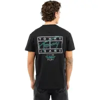 Tommy Hilfiger Regular Sign Spray T-shirt Black Taglia: L | Magliette basic Outlet | Uomo | Nero