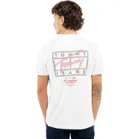 Tommy Hilfiger Regular Sign Spray T-shirt Ecru Taglia: S | T-shirt stampate Outlet | Uomo | Marrone