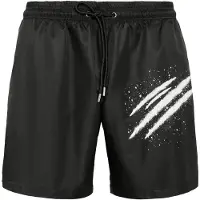 Plein sport Costume da bagno in tessuto tecnico stampato