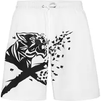 Plein sport Costume da bagno boxer con logo