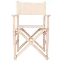Wellhome Sedia Da Regista In Legno Di Faggio Finito Senza Vernice 51.5x46x86 Cm
