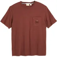 Scotch & Soda Garment Dyed Ss Pocket Tee Rum Raisin Taglia: S | T-shirt Outlet | Uomo