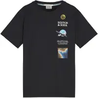 Scotch & Soda Boys Graphic Tee Anthracite Taglia: L | T-shirt Outlet | Unisex