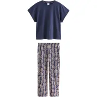 Next Pigiama navy / rosa antico