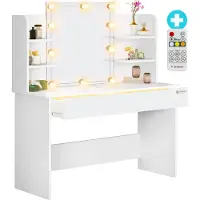 Casaria Tavolo da Trucco 57x64.5 cm con Specchio