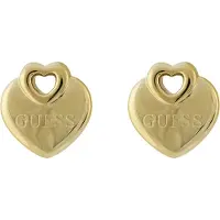 GUESS Crazy In Love JUBE05218JWYGT/U Orecchini A Cuore In Acciaio Placcato Oro — Orecchini