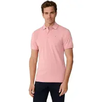 Hackett per uomo. HM5600093 Polo rosa in piqué slim fit (M), Casual, Cotone, Manica corta