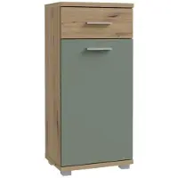 Forte CHAMP - Bathroom vanity unit - 40.2 x 28.9 x 87.6 cm - Artisan oak / Sage green -
