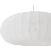 LINDBY Lampada a sospensione Helin, bianca, Ø 70 cm, tessuto, 3 x E27