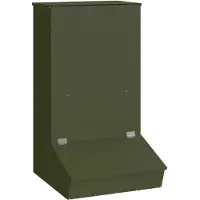 vidaXL Distributore di mangime per animali da esterno, colore verde oliva, dimensioni 55 x 51 x 91,5 cm, capacità 20 kg