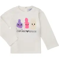 Emporio Armani T-shirts a maniche lunghe 6HET02-3J2IZ-0101 ragazza - Bianco - 18 mesi