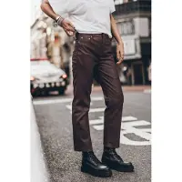Mikuta The Burgundy Straight Leather Pants Taglia: W29 | Pantaloni da completo Outlet | Donna | Marrone