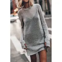 Mikuta The Silver Metallic Knit Dress Taglia: S | Abiti Mini Outlet | Donna | Grigio