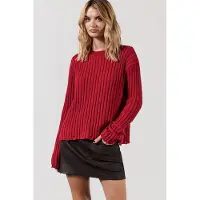 Mikuta The Red Destroyed Knitted Sweater Taglia: XS | Maglioni a maglia Outlet | Donna | Rosso