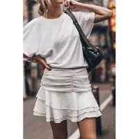 Mikuta The White Ruffle Skort Taglia: XL | Minigonne Outlet | Donna | Bianco