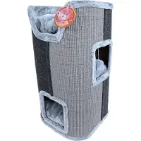 Boon Arredamento per gatti con tiragraffi, 2 fori, 75 cm, grigio/nero. Arredamento per gatti, marca