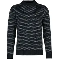 Stoic Heavy MerinoKnit MMXX.Norrbotten Sweater Pullover in lana merino Uomo (S, nero)