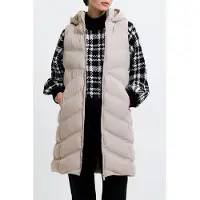 French Connection Gilet Row Hood Mid Putty Taglia: L | Gilet Outlet | Donna