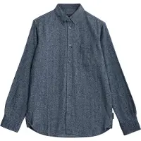 French Connection Herringbone Flannel Ls Lgt Grey Mel/marine Taglia: XL | Maglie a manica lunga Outlet | Uomo | Grigio