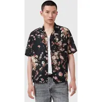 AllSaints Armada Ss Shirt Jet Black Taglia: L | Camicie Casual Outlet | Uomo | Nero