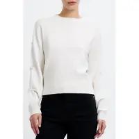 French Connection Babysoft Pearl Slv Crew Classic Cream Taglia: XS | Maglioni a maglia Outlet | Donna | Bianco