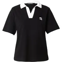 Karl Lagerfeld Ikon Patch Polo T-shirt Black Taglia: XS | Maglie Sportivi Outlet | Donna | Nero