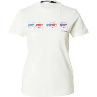 Karl Lagerfeld Ikon Colour Regular T-shirt Cannoli Cream Taglia: XS | Maglie Sportivi Outlet | Donna | Bianco