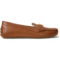 Ralph Lauren per donna. 802P09040002 Mocassini in pelle marrone Barnsbury (38.5), Basso, Nessuno, Casual, Classico