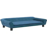 Syfax Divano per Bambini Blu 100x50x26 cm in Velluto