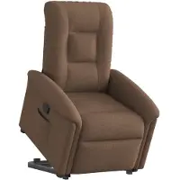 vidaXL Poltrona relax con ausilio per l'alzata in tessuto marrone