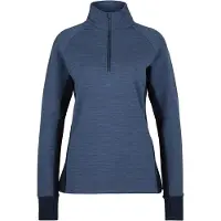 Stoic Women's MerinoFleece260 FlenSt. Half Zip Pullover in lana merino Donna (S, blu)