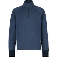 Stoic Kid's MerinoFleece260 FlenSt. Half Zip Pullover in lana merino Bambini (152, blu)