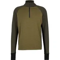 Stoic MerinoFleece260 FlenSt. Half Zip Pullover in lana merino Uomo (3XL, olivia)