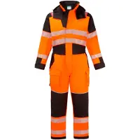 Portwest Pw3 Fr Modaflame Hv Tuta antipioggia - Taglia S - Arancione/Nero -