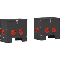 vidaXL - Abbeveratoio per polli, 2 pezzi, nero, 40,5 x 25 x 38 cm, capacità 20 kg