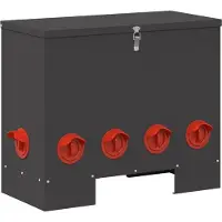 vidaXL Abbeveratoio per polli, nero, 60,5 x 29 x 51 cm, capacità 25 kg