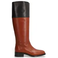 Alpe per donna. 534208 Stivali in pelle Couture marrone e nero (36), 3 a 5cm, Cerniera, Casual