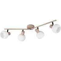 Reality Leuchten Plafoniera Boba, a 4 luci, beige, E14, metallo