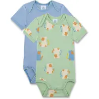 Sanetta Tutina / body per bambino beige / blu fumo / verde chiaro