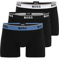 BOSS per uomo. 50554694 Set di 3 boxer comodi neri (M), Nero, Homewear, Cotone