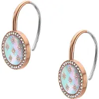 Fossil Orecchini 'Merrit' blu chiaro / oro rosé / argento