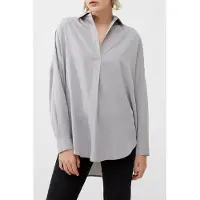 French Connection Rhodes Recycled Crepe Popover Alloy Taglia: XS | Maglie a manica lunga Outlet | Donna