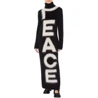 Moschino Peace Brushed Mohair Dress Black Taglia: 40 | Maxi abiti Outlet | Donna | Nero