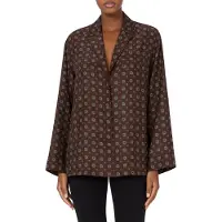 Moschino Tie Print Satin Shirt Brown Taglia: 40 | Magliette intime Outlet | Donna | Marrone