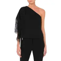 Moschino One-shoulder Top With Fringes Black Taglia: 42 | Magliette intime Outlet | Donna | Nero