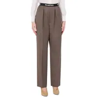 Moschino Elastic Band Wool Canvas Trousers Brown Taglia: 40 | Pantaloni da completo Outlet | Donna | Marrone
