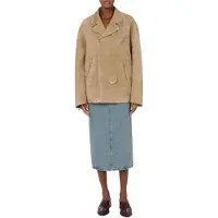 Moschino Oversized Suede Biker Jacket Beige Taglia: 40 | Giacche di pelle Outlet | Donna | Marrone