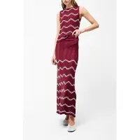 French Connection Trudy Crochet Skirt Summer Burgundy/summ Taglia: L | Maxi gonne Outlet | Donna | Marrone